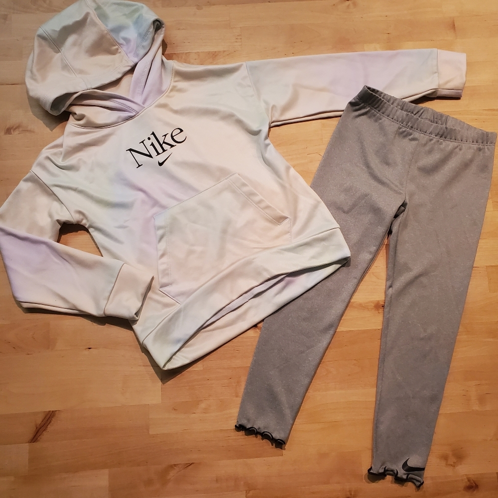 Nike Girl Hoodie and Leggings Set Size 6